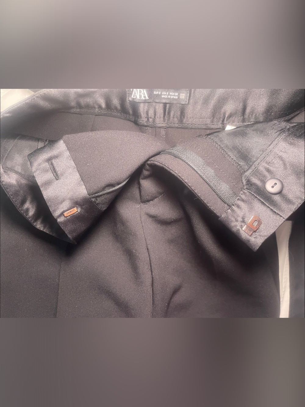 ZARA Black Tuxedo-Style Side-Stripe Trousers - Picture 5 of 7
